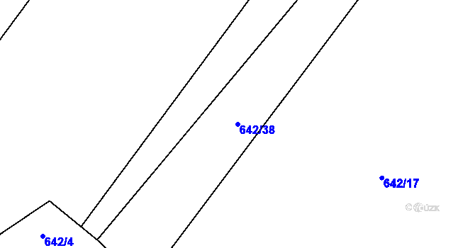 Parcela st. 642/38 v KÚ Robeč, Katastrální mapa