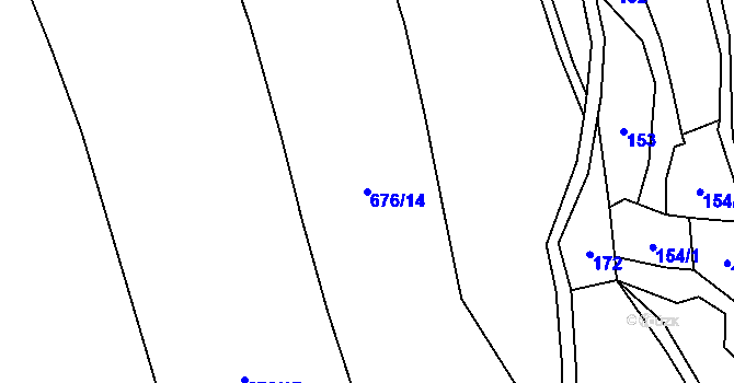 Parcela st. 676/14 v KÚ Robeč, Katastrální mapa