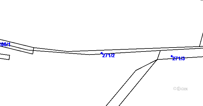 Parcela st. 271/2 v KÚ Kaly, Katastrální mapa