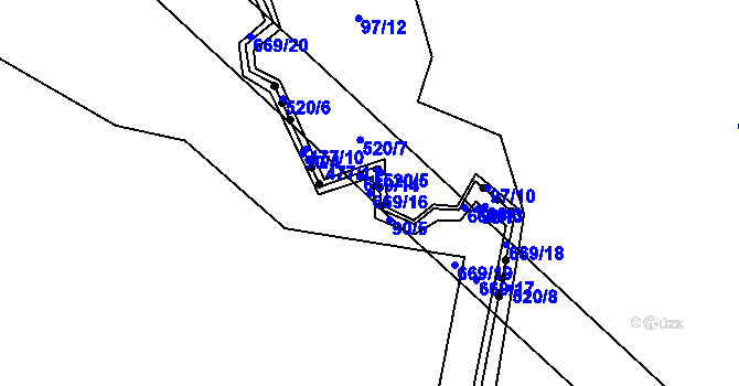 Parcela st. 669/16 v KÚ Jiříkov u Kamene, Katastrální mapa
