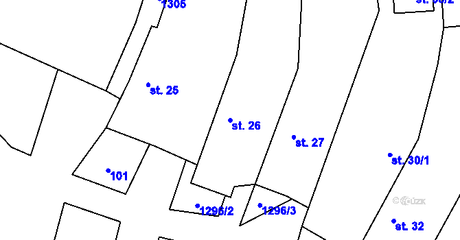 Parcela st. 26 v KÚ Kámen u Habrů, Katastrální mapa