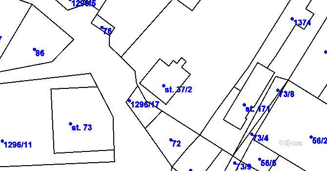 Parcela st. 37/2 v KÚ Kámen u Habrů, Katastrální mapa