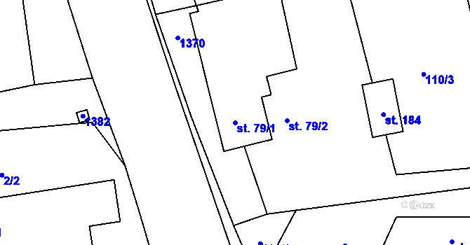 Parcela st. 79/1 v KÚ Kámen u Habrů, Katastrální mapa
