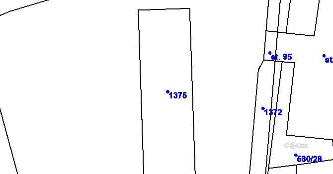 Parcela st. 94 v KÚ Kámen u Habrů, Katastrální mapa