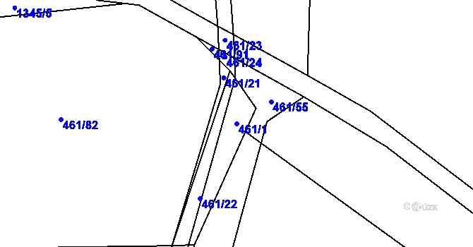 Parcela st. 461/1 v KÚ Kámen u Habrů, Katastrální mapa
