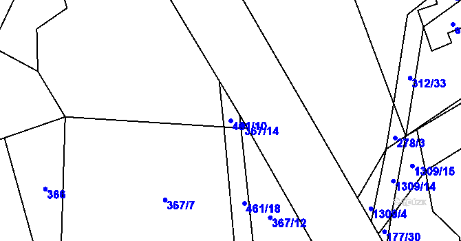 Parcela st. 461/10 v KÚ Kámen u Habrů, Katastrální mapa