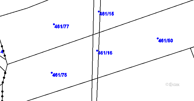 Parcela st. 461/16 v KÚ Kámen u Habrů, Katastrální mapa