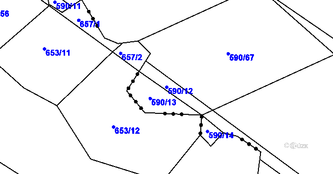 Parcela st. 590/12 v KÚ Kámen u Habrů, Katastrální mapa