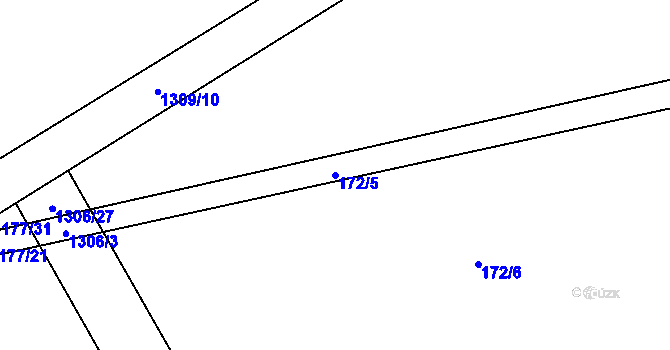 Parcela st. 172/5 v KÚ Kámen u Habrů, Katastrální mapa