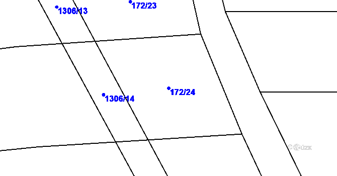Parcela st. 172/24 v KÚ Kámen u Habrů, Katastrální mapa