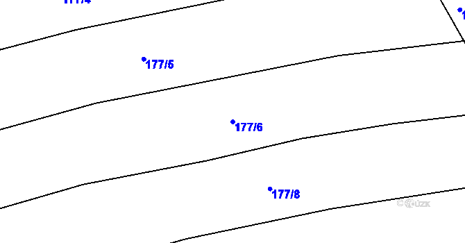 Parcela st. 177/6 v KÚ Kámen u Habrů, Katastrální mapa