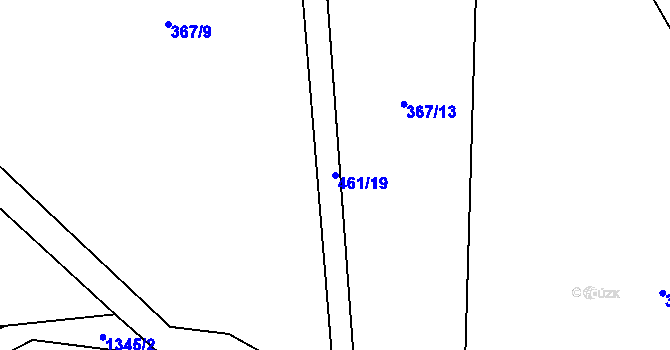 Parcela st. 461/19 v KÚ Kámen u Habrů, Katastrální mapa