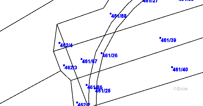 Parcela st. 461/26 v KÚ Kámen u Habrů, Katastrální mapa