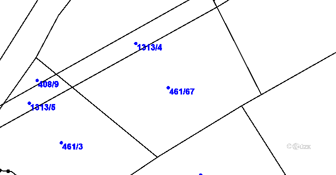 Parcela st. 461/67 v KÚ Kámen u Habrů, Katastrální mapa