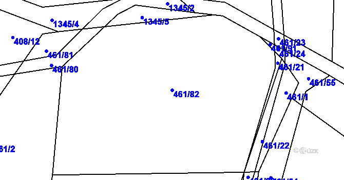 Parcela st. 461/82 v KÚ Kámen u Habrů, Katastrální mapa