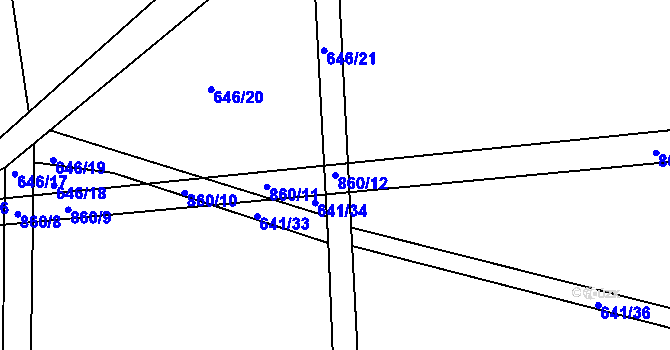 Parcela st. 860/12 v KÚ Kamenec u Poličky, Katastrální mapa
