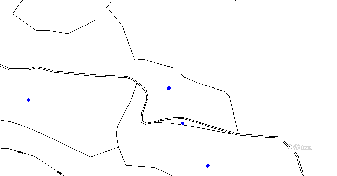 Parcela st. 98/2 v KÚ Těptín, Katastrální mapa