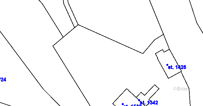 Parcela st. 654/73 v KÚ Těptín, Katastrální mapa