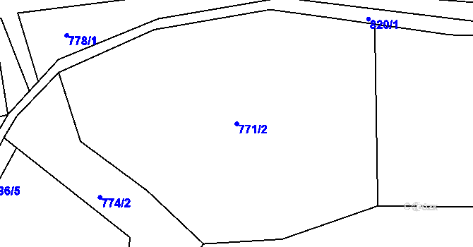 Parcela st. 771/2 v KÚ Těptín, Katastrální mapa