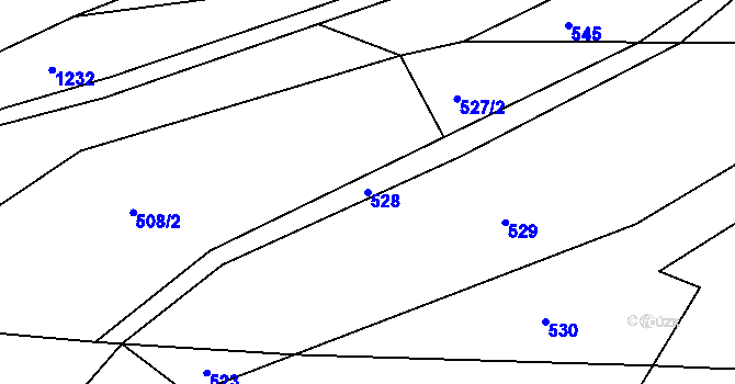 Parcela st. 528 v KÚ Kamenice u Jihlavy, Katastrální mapa