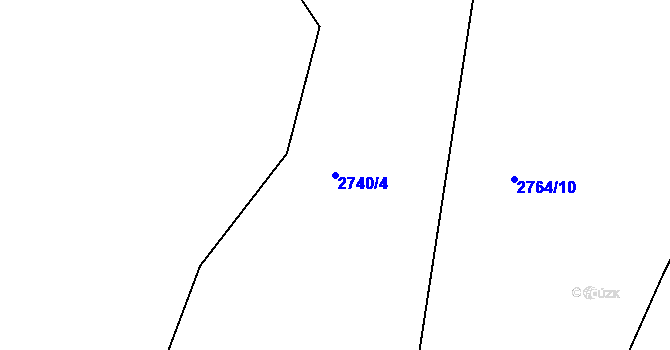 Parcela st. 2740/4 v KÚ Kamenice u Jihlavy, Katastrální mapa