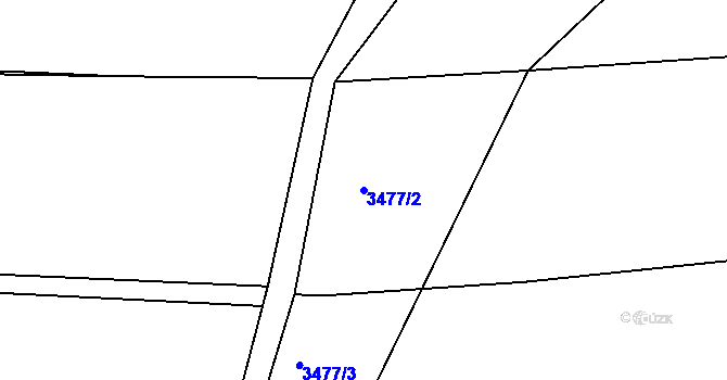 Parcela st. 3477/2 v KÚ Kamenice u Jihlavy, Katastrální mapa