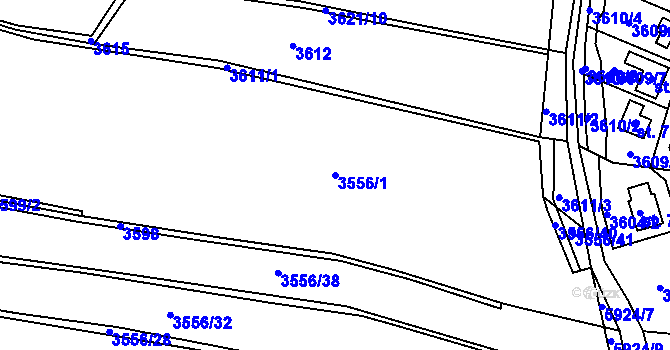 Parcela st. 3556/1 v KÚ Kamenice u Jihlavy, Katastrální mapa