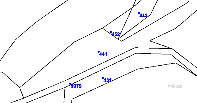 Parcela st. 441 v KÚ Kamenice u Jihlavy, Katastrální mapa