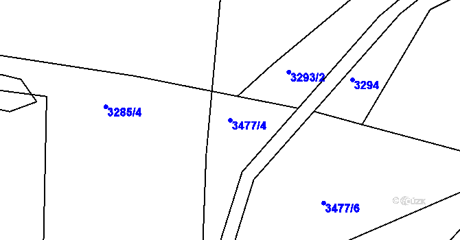 Parcela st. 3477/4 v KÚ Kamenice u Jihlavy, Katastrální mapa