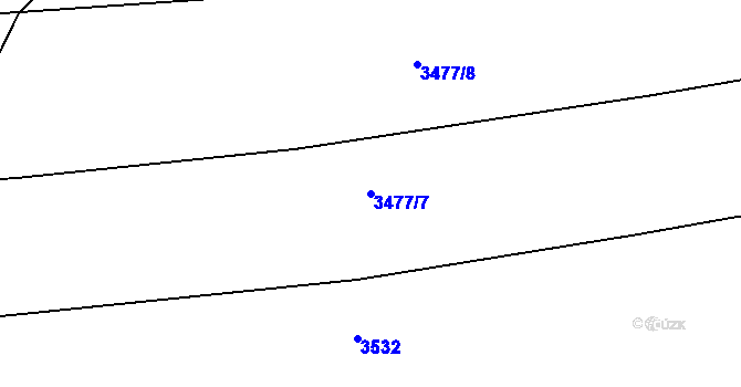 Parcela st. 3477/7 v KÚ Kamenice u Jihlavy, Katastrální mapa