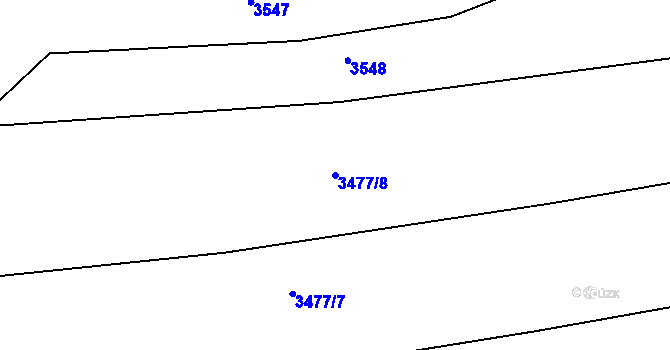 Parcela st. 3477/8 v KÚ Kamenice u Jihlavy, Katastrální mapa