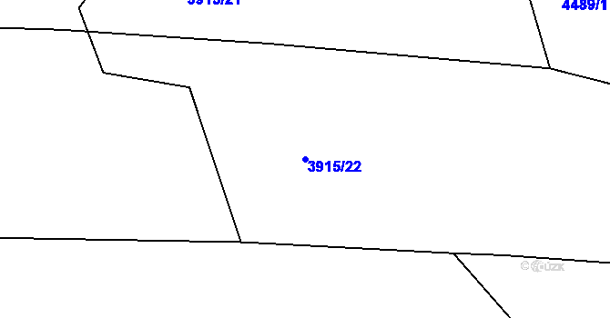 Parcela st. 3915/22 v KÚ Kamenice u Jihlavy, Katastrální mapa