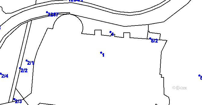 Parcela st. 1 v KÚ Kamenice nad Lipou, Katastrální mapa