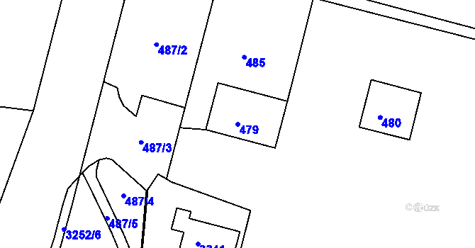 Parcela st. 479 v KÚ Kamenice nad Lipou, Katastrální mapa