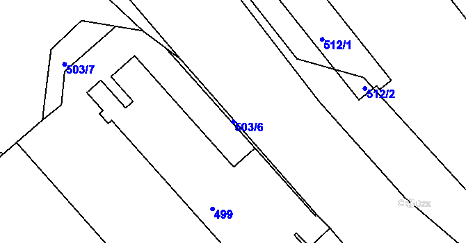 Parcela st. 503/6 v KÚ Kamenice nad Lipou, Katastrální mapa