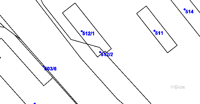 Parcela st. 512/2 v KÚ Kamenice nad Lipou, Katastrální mapa
