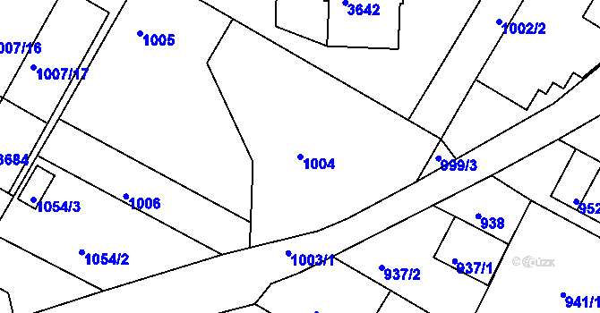Parcela st. 1004 v KÚ Kamenice nad Lipou, Katastrální mapa