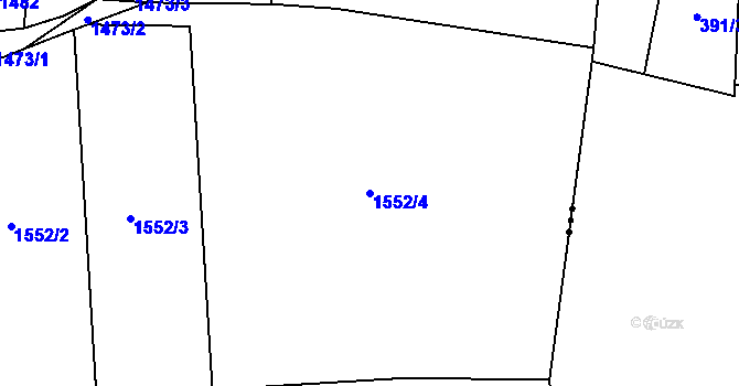 Parcela st. 1552/4 v KÚ Kamenice nad Lipou, Katastrální mapa