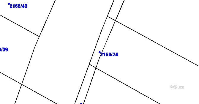 Parcela st. 2160/24 v KÚ Kamenice nad Lipou, Katastrální mapa