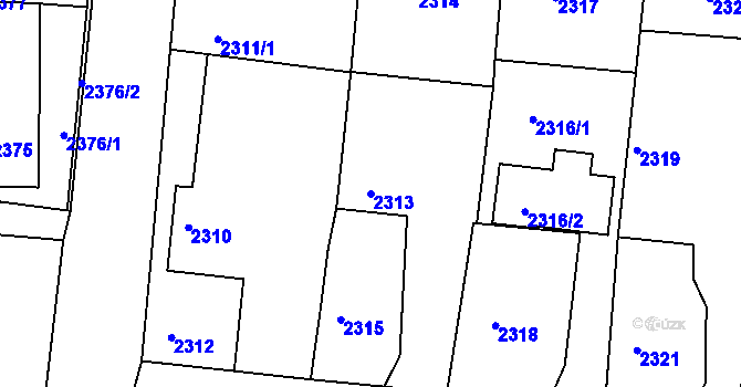 Parcela st. 2313 v KÚ Kamenice nad Lipou, Katastrální mapa
