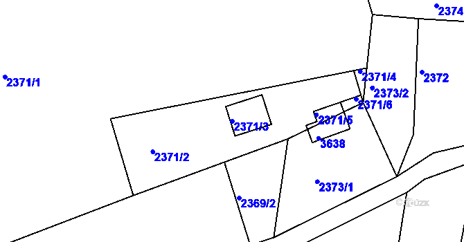 Parcela st. 2371/3 v KÚ Kamenice nad Lipou, Katastrální mapa