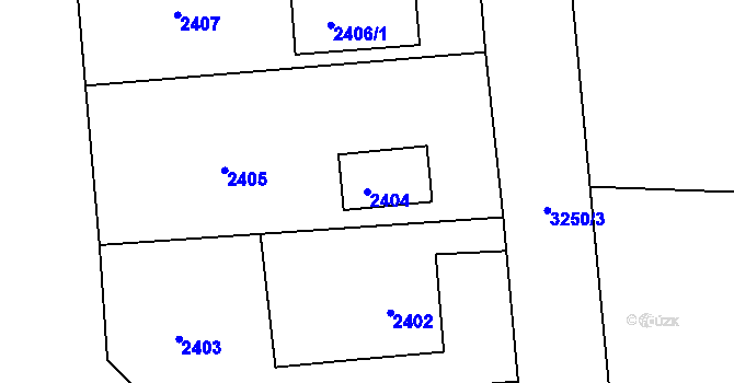 Parcela st. 2404 v KÚ Kamenice nad Lipou, Katastrální mapa