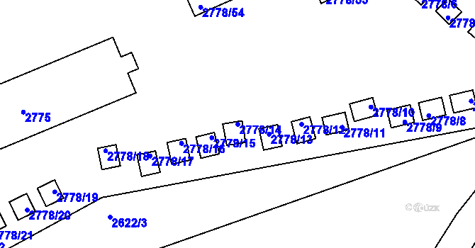 Parcela st. 2778/14 v KÚ Kamenice nad Lipou, Katastrální mapa