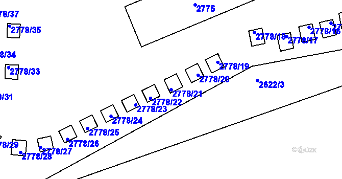 Parcela st. 2778/21 v KÚ Kamenice nad Lipou, Katastrální mapa