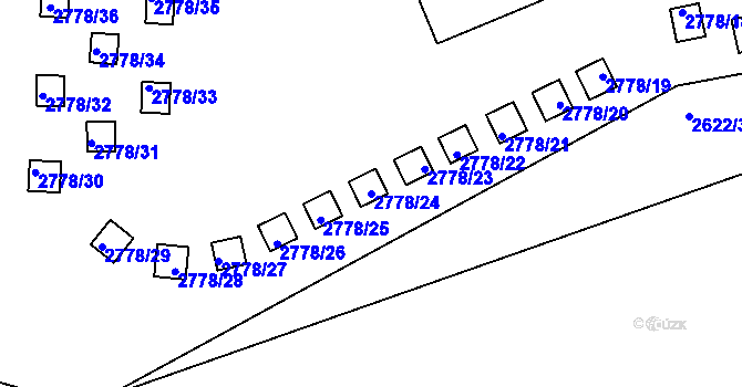 Parcela st. 2778/24 v KÚ Kamenice nad Lipou, Katastrální mapa