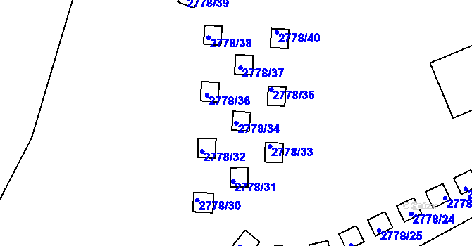 Parcela st. 2778/34 v KÚ Kamenice nad Lipou, Katastrální mapa
