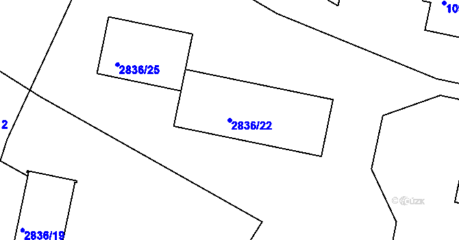 Parcela st. 2836/22 v KÚ Kamenice nad Lipou, Katastrální mapa