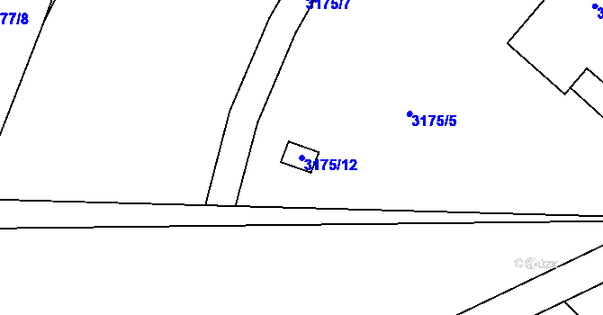 Parcela st. 3175/12 v KÚ Kamenice nad Lipou, Katastrální mapa