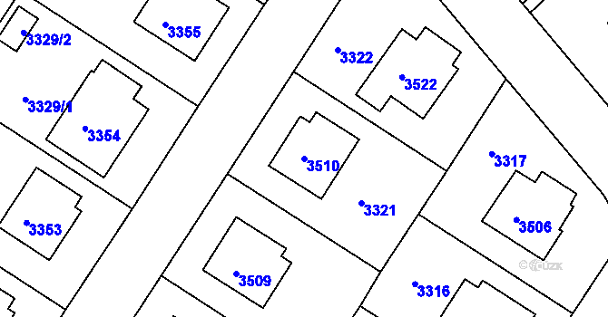 Parcela st. 3510 v KÚ Kamenice nad Lipou, Katastrální mapa