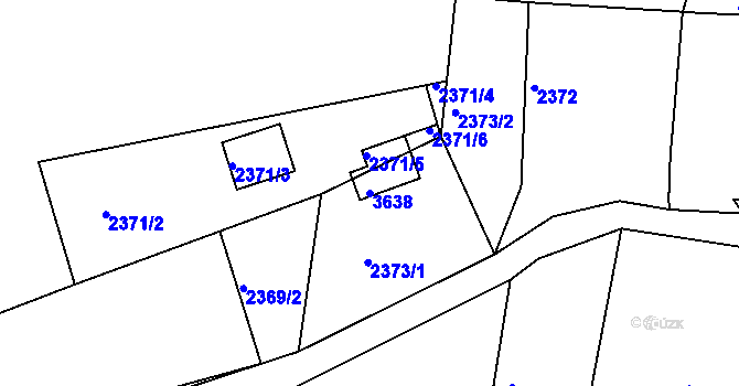 Parcela st. 3638 v KÚ Kamenice nad Lipou, Katastrální mapa